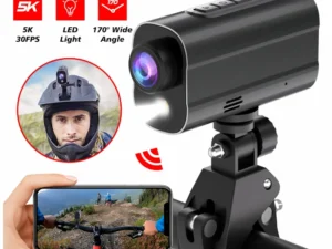 5K Action Camera Road Bike Motorcycle Helmet Camera Anti Shake Riding Bicycle Drive Recorder with Led Light WIFI Sport DV