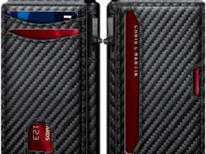 Wallet for Men - Slim Minimalist Aluminum Front Pocket Wallet ，RFID Blocking Smart Pop Up Wallet with Money Clip / ID Window