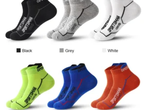 6 Pairs Socks Men's Short Socks Sweat Absorbent and Odorous Basketball Socks Running Sports Socks Breathable Mesh Men's Socks